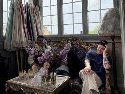 Colleagues relaxing in a salon at Görvälns slott during the 2025 kickoff